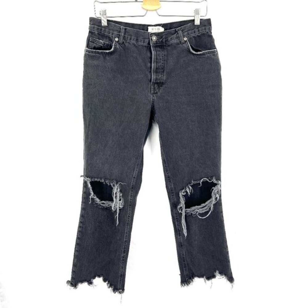 We the Free People‎ Maggie high rise straight leg distressed destroyed jeans 29